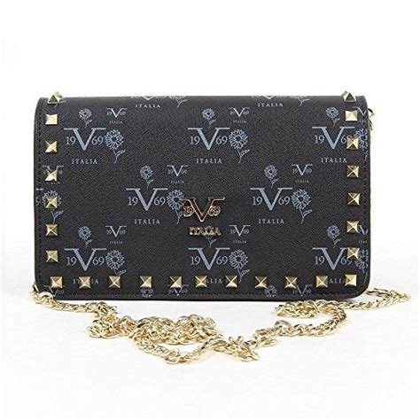 versace 1969 abbigliamento sportivo srl handbag with chains|19v69 italia by Versace bag.